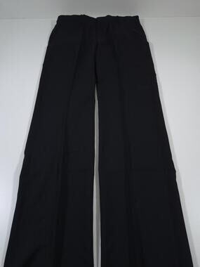 VTG Racquet Club Dress Pants Mens 38x36 Black Wool Flat Front USA Unhemmed NWT